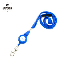 Kundenspezifische bedruckte blaue Tubular Neck Lanyard mit blauer Abzeichenrolle